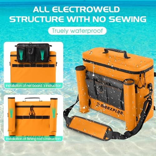 MORXPLOR Kayak Cooler,Waterproof Kayak Seat Back Cooler for Kayaking,Kayak Accessories Cooler Bag,Protable Ice Chest,Beach Cooler,Travel Cooler for Camping or Lunch Bag - Image 3