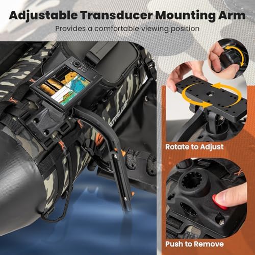 Goplus Inflatable Float Tube, Fishing Belly Boat with Fish Ruler, Pump, Storage Pockets, Adjustable Straps, Fishing Float Tube for Angling, 350LBS Load Capacity - Image 3