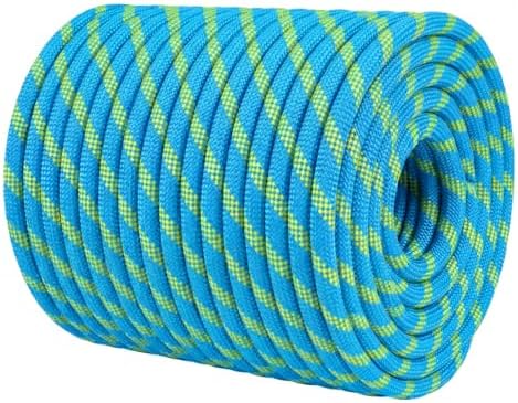 1/2 Inch Arborist Rigging Rope (150 Ft) | 9,000 lbs MBS Double Braid Polyester Bull Rope | ASTM F2116 Certified Static Line for Tree Removal, Heavy Limb Lowering & Utility Hoisting - Blue by Glfcai
