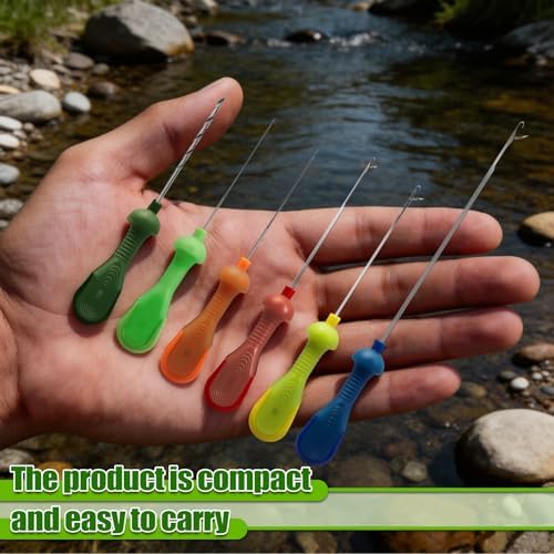 YOTO Carp Fishing Tool Kit & Equipment - Professional Baiting Rig Tools Set with Hook Needles, Bait Drill and 2 Boilie Stoppers - Multiple Styles: Standard, Silicone Grip & Night Glow - Image 5