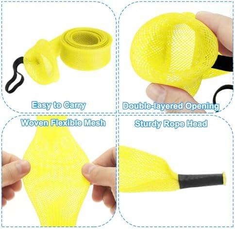 PATIKIL Rod Sock, Fishing Rod Sleeve Cover Braided Mesh Pole Protector Gloves Fishing Tools Pointed End for Spinning Fishing Rod Fly Rod Ice Rod Casting Rod - Image 3