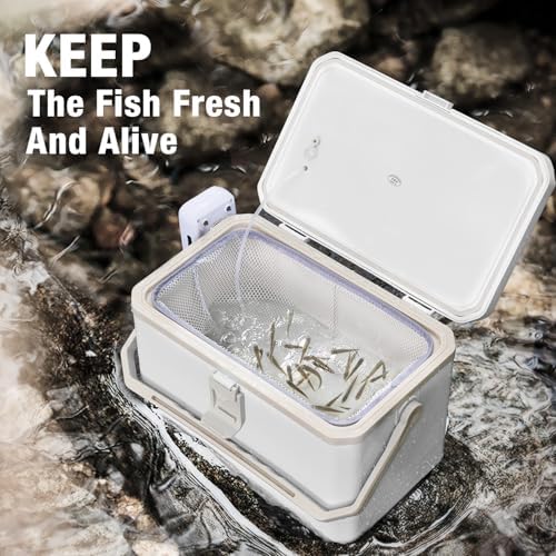 Ghosthorn 11/15QT Cooler Live Bait Bucket with 4000mAh Rechargeable Aerator - Image 2