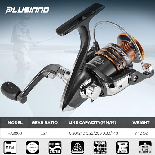 PLUSINNO Collapsible Telescopic Fishing Rod Pole and Reel Combo Starter Kit - Image 3