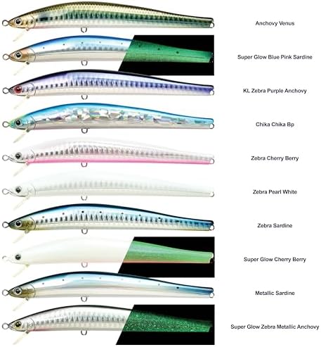 Lucky Craft FlashMinnow 125 YAWARA Saltwater Fishing Lure, Jerkbait for Halibut and Sea Bass, Long Casting Fishing Gear, Slow Sinking 5in 0.7oz, Tackle Box and Fish Accessories - Image 6