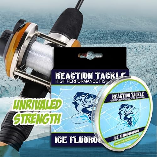 Reaction Tackle Ice Fishing Fluorocarbon Line - Fast Sinking, Abrasion Resistant, Low Visibility Leader and Main Line for Panfish, Trout, Walleye and Bass - Image 5