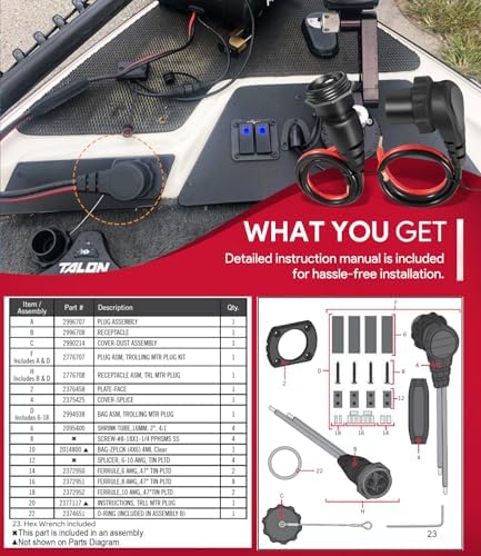 1865120 MKR-28 Trolling Motor Plug and Receptacle with 1865115 MKR-27 Circuit Breaker 60 AMP for 12V/24V/ 36V/48V Trolling Motor Freshwater and Saltwater - Image 3