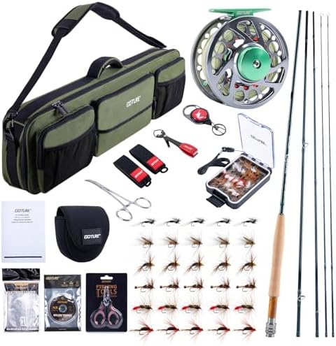 Goture Fly Fishing Kit & Gear Bag, 9FT Fly Rod and Reel Combo by Goture
