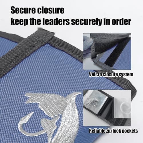Aventik 10 Pockets Fishing Tackle Binder LeaderTippet Line Leader Wallet - Image 3