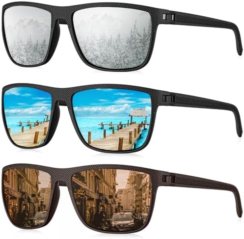 KALIYADI Polarized Sunglasses for Men, Lightweight Sun Glasses with UV Protection for Driving Fishing Golf by KALIYADI