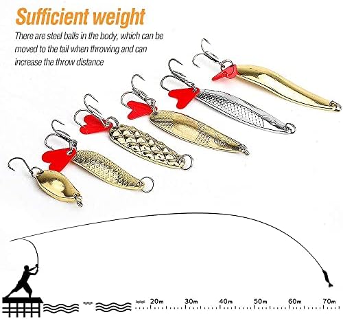 DONQL Spoon Fishing Lures 16pcs Small Fishing Spoons Metal Hard Baits Set - Image 2