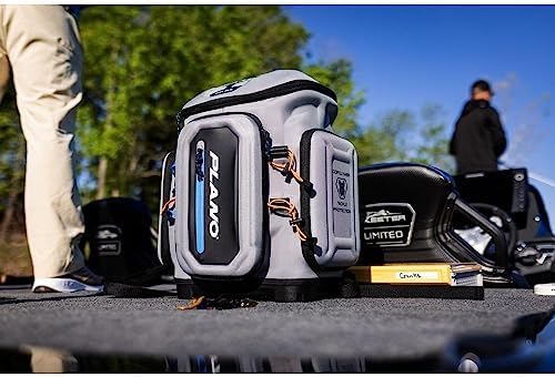 Plano Atlas 3700 Tackle Fishing Backpack, Gray EVA Material, Includes 3 3750 StowAway Utility Boxes for Worms, Lures, & Baits, Waterproof & Non-Skid Base, Grey - Image 6
