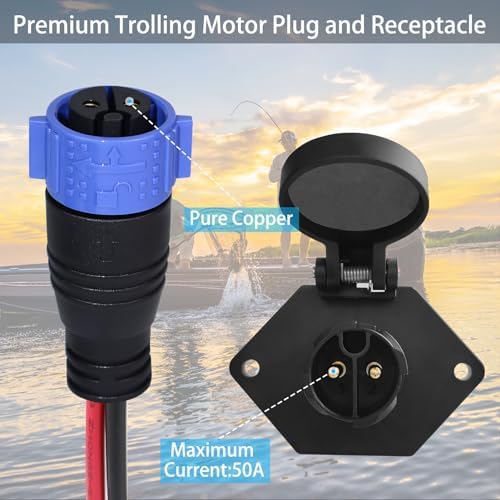 Trolling Motor Plug and Receptacle for Minn Kota Marine Boat - Image 2
