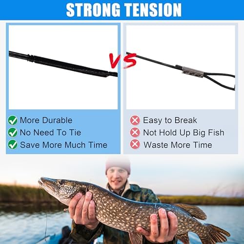Wire Leader Hooks Rig, 30pcs Baitholder Fishing Hook Rigs Surf Fishing Leader Rigs Steel Wire Leader with Baitholder Hooks Swivel Bass Catfish Fishing Lure Rig - Image 6
