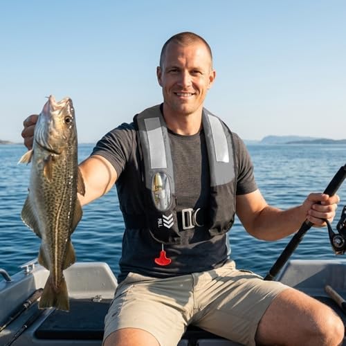 Automatic Inflatable Life Jacket,Preserver PFD for Adults,Life Vest for Adult,Supports Weight up to 330 pounds - Image 4