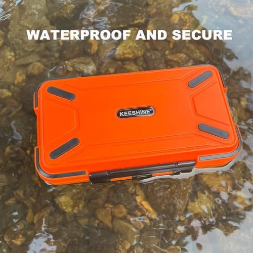 Small Fishing Tackle Box, Mini Floating Double-Sided Fishing Lure Box with Adjustable Dividers Multi-Purpose Storage Box(Orange) - Image 6