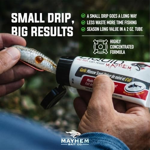 Liquid Mayhem Nightcrawler Fish Attractant Gel 60 ml / 2 oz · 60 Uses – Real Anchovy Bait & Aminos | UV-Enhanced Long-Lasting Gel – All Lure Types - Image 5