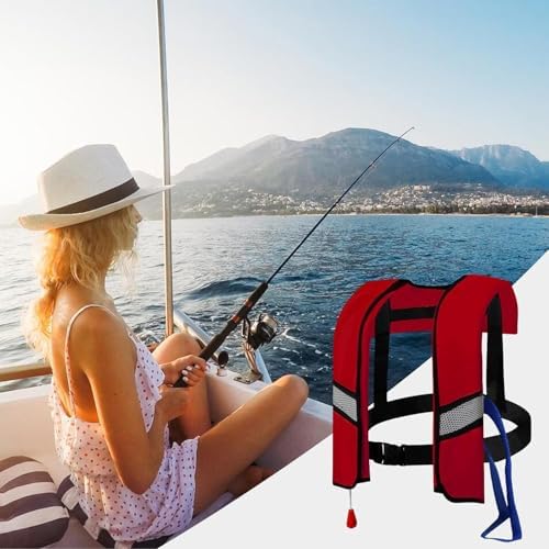 Automatic Inflatable Life Jacket for Adults – Adjustable Buoyancy Vest with Manual Override,Reflective Strips & Safety Whistle for Boating, Kayaking, Surfing & Swimming. - Image 4