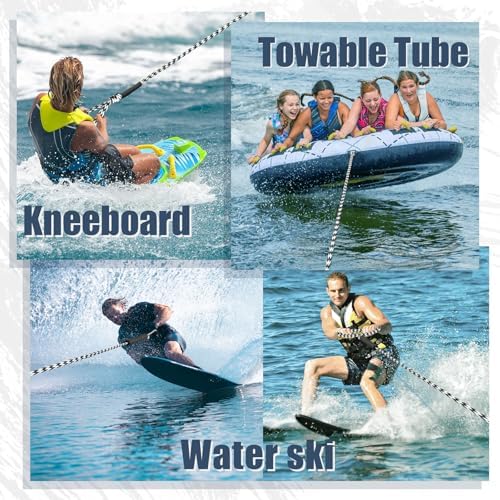 Boat Tow Rope 60ft 1-6 Riders, Floating Ropes for Towable Tubes - Image 4
