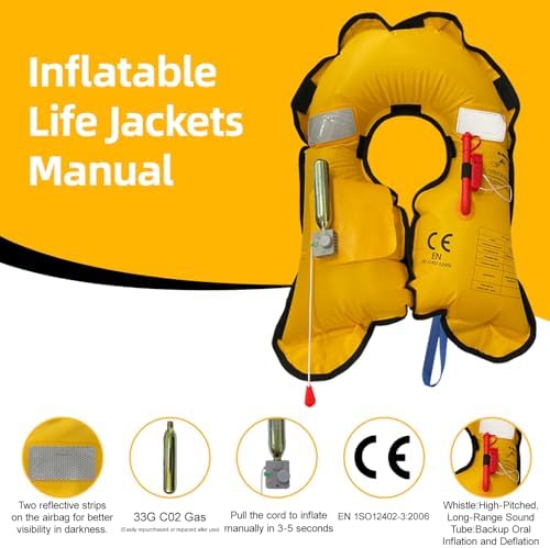 Manual Inflatable Life Jacket for Adults| Supports up to 330 lbs - Image 6