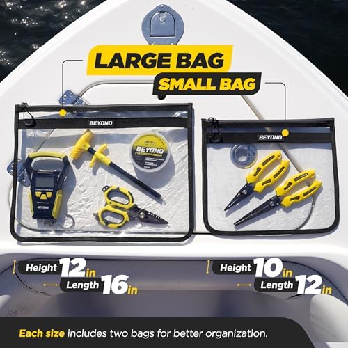 Beyond Fishing DryVault Tackle Storage Bag – Soft Plastic Bait Storage, Fishing Tackle See Through Bait Bag, Water-Resistant, Durable & Transparent Soft Bait Organizer for Easy Gear Access - Image 5