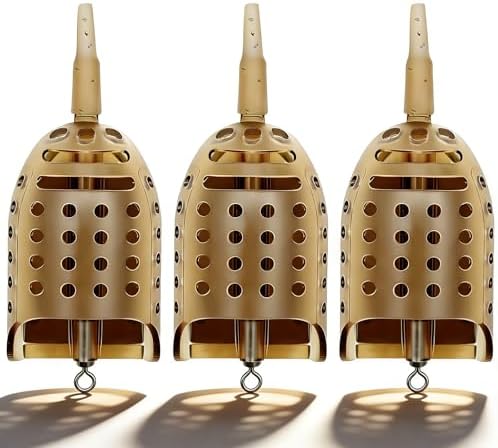 YOTO 3 Pcs Fishing Bait Trap Cage Feeder Basket Holder - Rust-Resistant Plastic Method Feeder for Carp Fishing - Lightweight Coarse Lure Feeder for Freshwater and Saltwater by SEAOWLFISHING