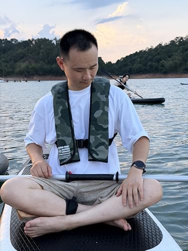 Adult Automatic Inflatable PFD Jacket, Adjustable and Lightweight Water Sports Vest for Kayak SUP Paddleboarding Boating Sailing Fishing (Buoyancy is Greater Than 150 N) - Image 5