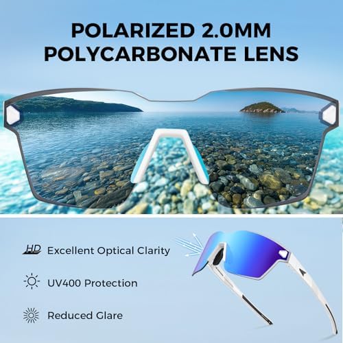 KastKing Tarkio Polarized Fishing Sunglasses, One Piece PC Lens Rimless - Image 5