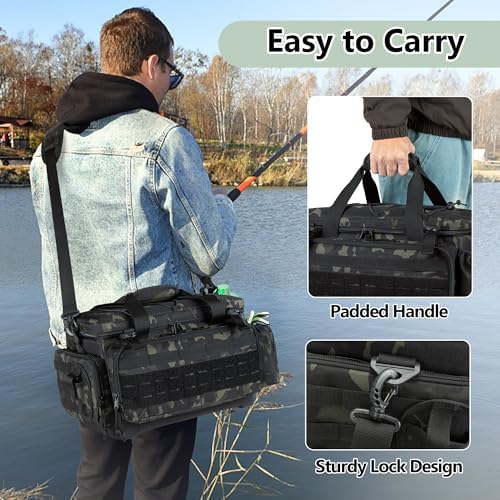 GOBUROS Fishing Tackle Bag, Soft Fish Tackle Storage Bag(NO Tackle Boxes) - Image 5