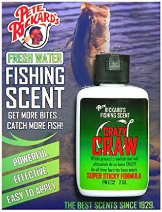 Pete Rickard's Freshwater Crazy Craw Fishing Scent Largemouth & Smallmouth Bass Crawfish Attractant by Pete+Rickard