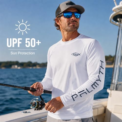 Palmyth Fishing Shirts for Men Long Sleeve UPF 50+ T Shirt Sun Protection - Image 3
