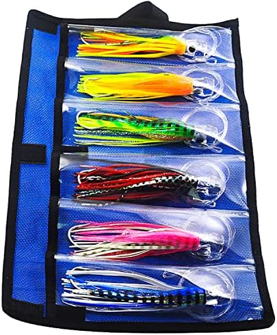 Set 6 Pcs Saltwater Trolling Lure 6.5/7/9 inch Marlin Deep Sea Fishing Bait - Image 2