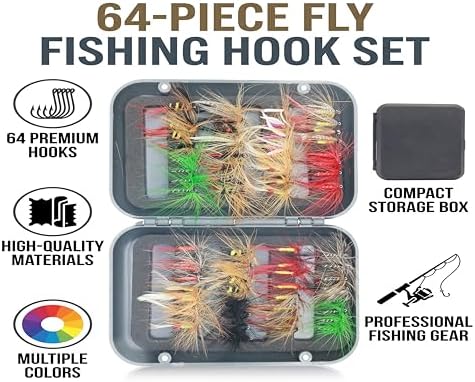 Fly Fishing Flies Nymphs for Fly Fishing Trout Lures with Magnetic Fly Box - Image 3