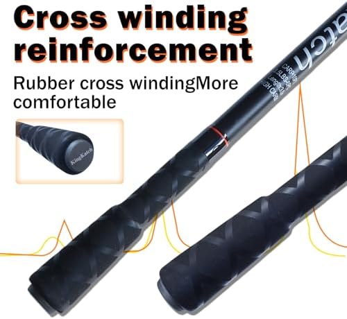 Surf Fishing Rod 9'/10'/11'/12', Carbon Fiber Graphite Spinning Rod 3-Piece Travel Rod with 2 Tips, Includes Pompano Rig & High-Strength Wire Leaders for Saltwater Beach Surf Casting - Image 6