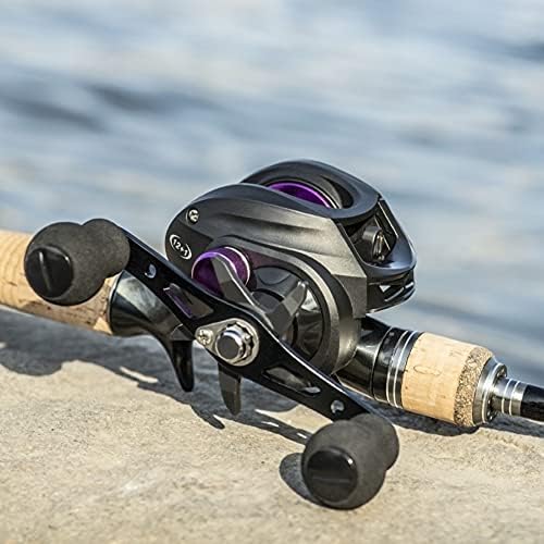 Baitcaster Reel, Fishing Reel, Magnet Braking System, 17.6 LB Max Drag, 7.2:1 and 6.3:1 Gear Ratio - Image 2