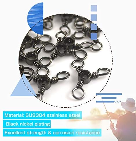 AMYSPORTS Fishing Connector Fish Swivels Tackle 3 Way Fishing Swivel Saltwater Freshwater Fishing Tackle Accessories Crossline Trolling Line Lure Connector - Image 5