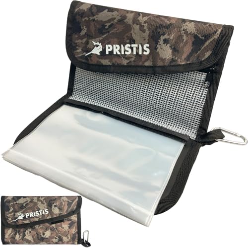 Pristis Fishing Soft Lure Storage Binder Bag, Bait Wallet Case Jungle Camo by Pristis