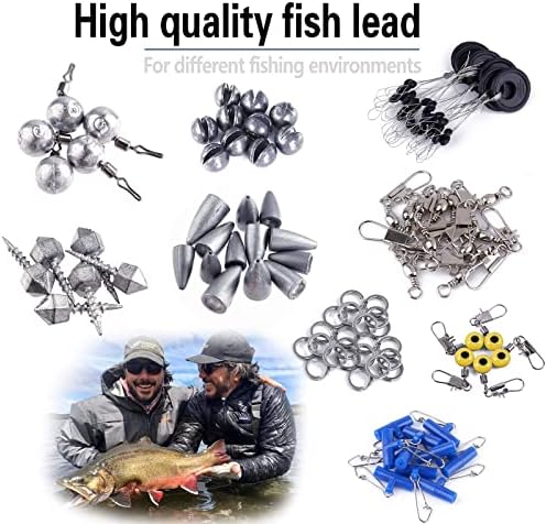 TOPFORT 187/343pcs Fishing Accessories Kit, Organized Fishing Tackle Box with Tackle Included, Fishing Hooks, Fishing Weights Sinkers, Fishing Gear and Equipment, Fishing Gift for Men - Image 6