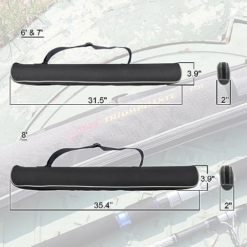 Fiblink 3-Piece Spinning Rod Heavy Spinning Fishing Rod Portable Fishing Rod Graphite Spin Rod (30-50 Pound Test) - Image 5