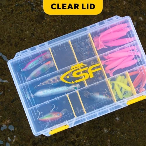 SF Tackle Box 3600 Plastic Tackle Trays Fishing Tackle Box Storage Organizer with Removable Dividers 4 Packs Lure Terminal Storage - Image 7