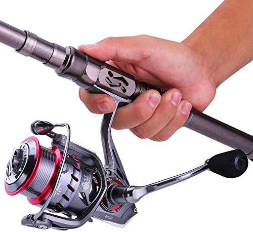 Sougayilang Telescopic Fishing Rod - 24 Ton Carbon Fiber,CNC Machined Reel Seat, Comfortable EVA Handle, Travel Fishing Rod for Bass Trout Fishing - Image 6