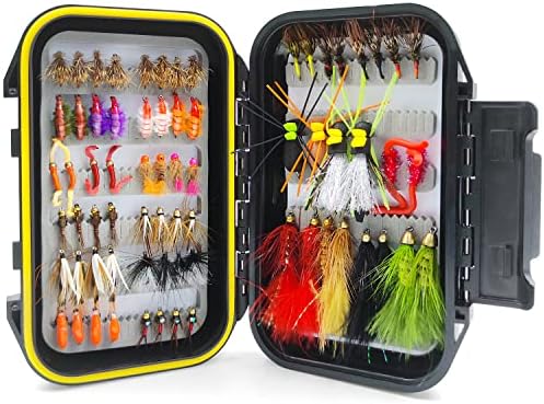 133pcs/Set Ultra-Thin Portable Nymph Scud Midge Flies Kit Assortment with Box Trout Fishing Fly Lures by ievei