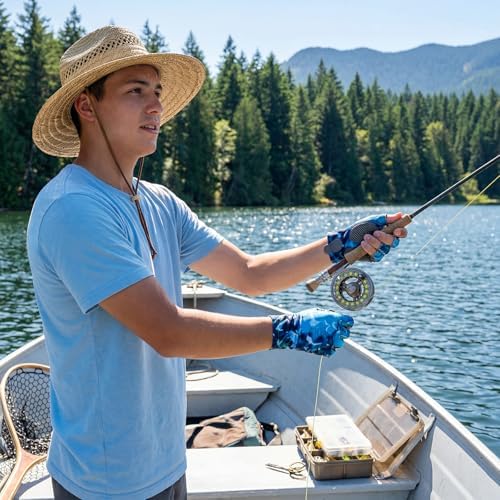 4 Pairs Fingerless Gloves Fishing Gloves, UPF 50+ Breathable, Quick-Drying Sun Protection for Men & Women Anti-Slip for Fishing, Cycling - Image 4