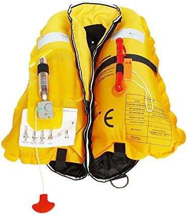 Top Safety Adult Life Jacket with Whistle - Manual Version Inflatable Lifejacket Life Vest Preserver PFD for Boating Fishing Sailing Kayaking Surfing Paddling Swimming - Adjustable Life Saving Vest - Image 6