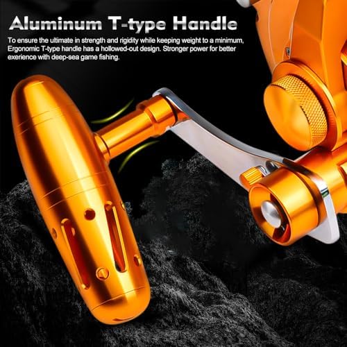 Trolling Reel,2-Speed Conventional Reels, Saltwater Offshore Reel for Tuna Sailfish Swordfish Deep Sea Ocean Big Game Fishing Reel 80II - Image 5
