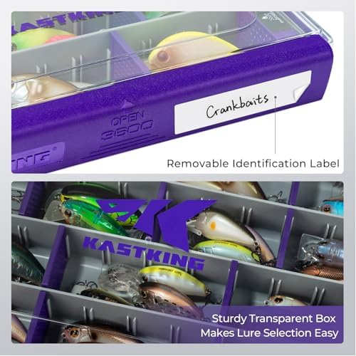 KastKing HyperSeal Waterproof Tackle Box, 3600 2 Packs, Purple - Image 6