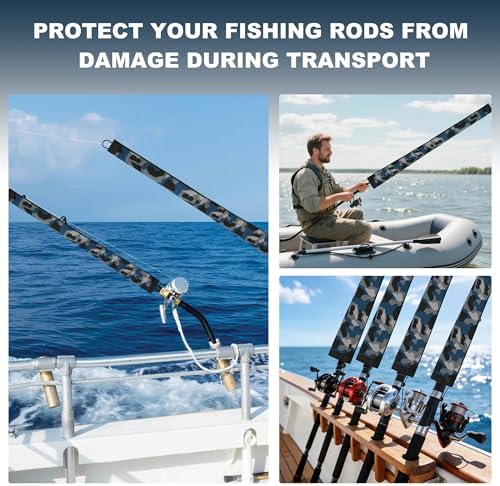 Neoprene Camo Fishing Rod Sleeves,Fishing Pole Sleeves,Fishing Rod Socks - Image 5