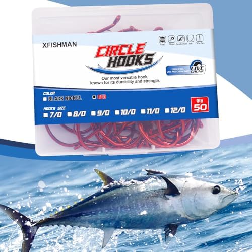 XFISHMAN Circle Hooks - Octopus Hooks Saltwater - 50 Pack #1 12/0 - Image 6