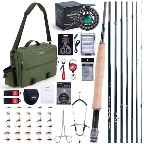 Goture Fly Fishing Kit & Gear Bag, 9FT Fly Rod and Reel Combo by Goture