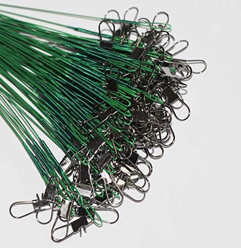 60pcs Fishing Wire Leaders Nylon-Coated Fishing Line Wire Leaders with Swivels and Snaps 6inch, 9inch, 12inch - Image 2