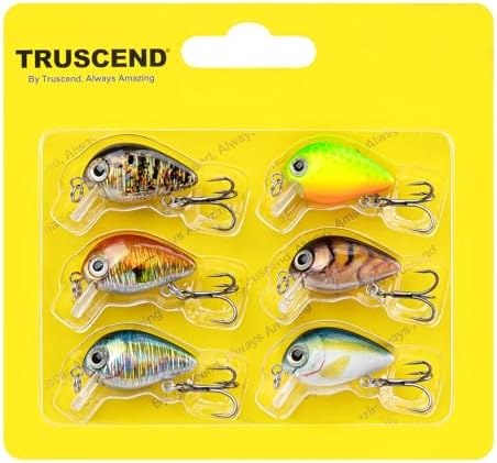 TRUSCEND Easy Catch Crankbait with BKK Hooks, Shallow or Deep Diving Crank Bait Fishing Lures for Bass Pike Walleye, Unipue Wobble Design for More Bites, Vibe Lipless Crankbaits Freshwater Saltwater by TRUSCEND